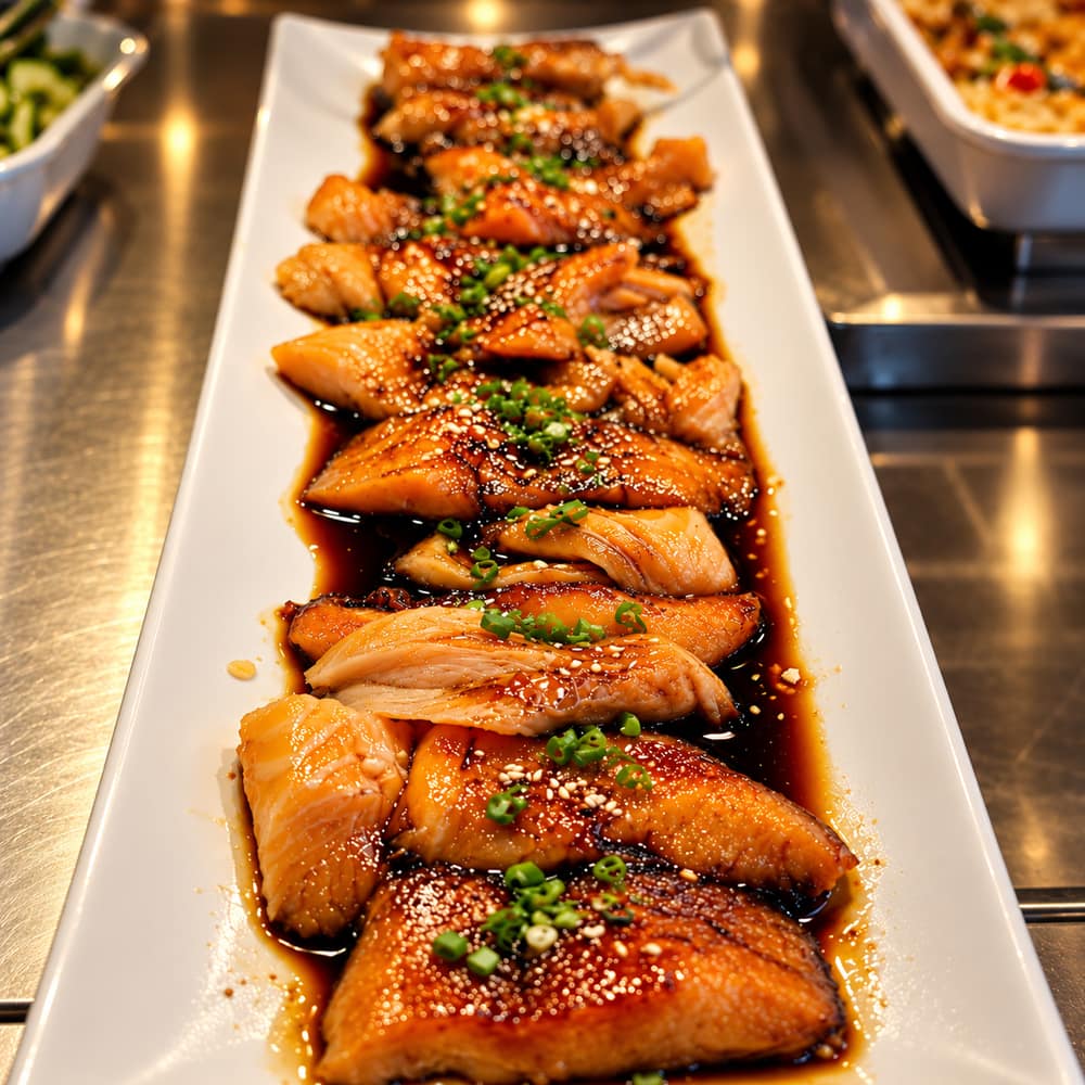 Peixes no buffet do Restaurante Tradição Mineira